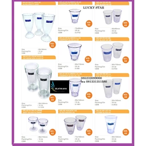 Lucky Star transparent clear plastic cup
