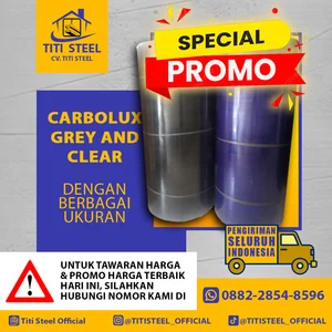 Atap Polycarbonate Carbolux Grey dan Carbolux Clear
