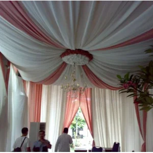 Tenda Pesta Dekorasi Putih Pink