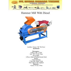 Hammer Mill With Diesel Mesin Batu