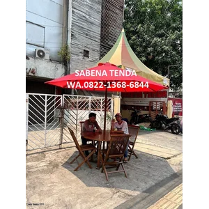  Payung taman + Meja 1 Pcs Kursi 4 Pcs