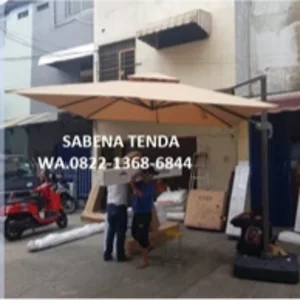 Parasol Garden Cafe kayu jati custem 3 meter 
