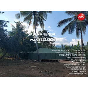 Tenda Pleton ukuran 6 M x 14 M