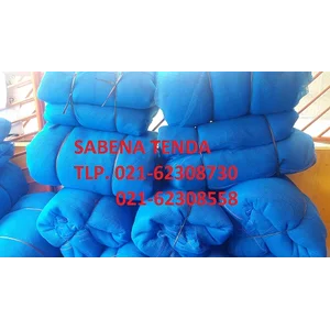 jaring polinet biru pengaman gedung 