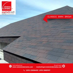 GENTENG ASPAL OWENS CORNING TIPE CLASSIC BARK BROWN
