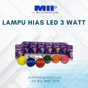 Lampu Hias LED 3 Watt - Bohlam Berwarna-Warni