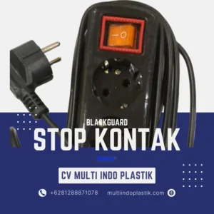 BlackGuard 4 - Stop Kontak Arde On/Off 4 Lubang (Warna Hitam)