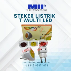 T-Multi LED - Steker Listrik T Multi dengan Indikator Lampu