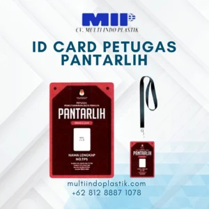 Cetak ID Card Petugas Pantarlih (Plastik & Tali ID Card)