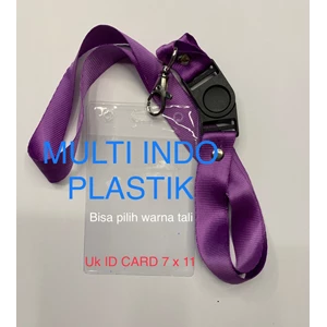 Paket Tali Lanyard 2cm dan Plastik ID Card ukuran 7cm x 11cm