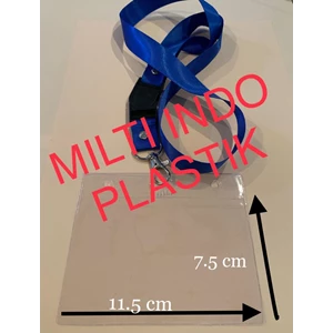 Paket Tali Lanyard 2cm dan Plastik ID Card ukuran 7.5cm x 11.5cm
