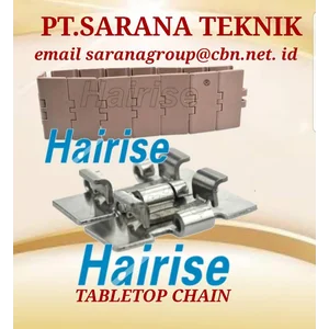 PT SARANA TEKNIK  HAIRISE Tabletop Chain HAIRISE TABLETOP CHAIN MODULAR CONVEYOR BELT