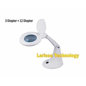 KACA PEMBESAR / MAGNIFYING LAMP RT2100B (3 Diopter + 12 Diopter Kaca Kecil)