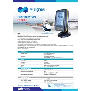 Marine Gps Yukom Ff 800 G Fish Finder