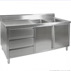 Cabinet 3 drawer With Double  Sink