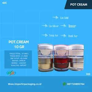 Kemasan Kosmetik Akrilik / Pot Cream 10 Gram