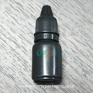 Botol Pet / Botol Tetes / 10ml / Hitam / Tutup Segel / Tetes Mata