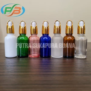 30 ML GLASS PIPET BOTTLE RING COVER GOLD