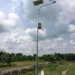 Single paraball 10m galvanized octagonal solar light pole