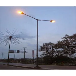 Hexagonal Double Angle Street Light Pole 9 m