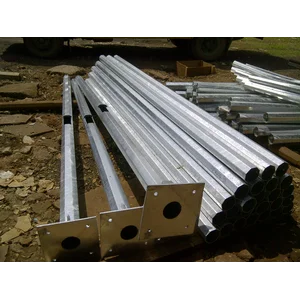 Tiang Lampu Jalan Hexagonal single angle 9m 