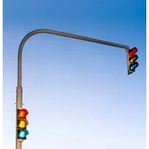 Single Ornament Round Road Sign Pole Hdg