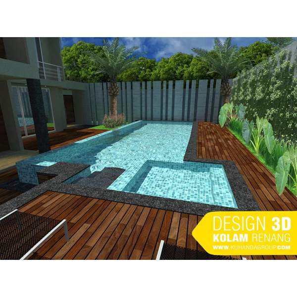 Desain 2D Dan 3D Kolam Renang By PT Kuhanda Semesta Group