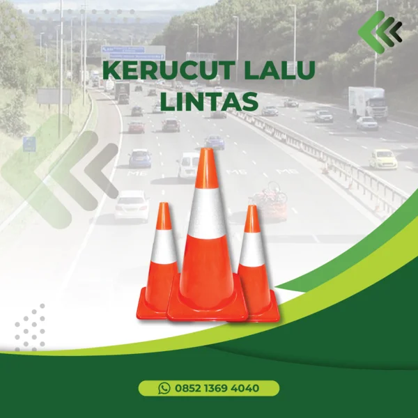 Kerucut Lalu Lintas - Traffic Rubber Cone - Keamanan Jalan Kendaraan