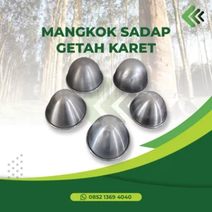 Mangkok Sadap Getah Karet Aluminium - Mangkok Penampung Lateks Aluminium - Peralatan Perkebunan