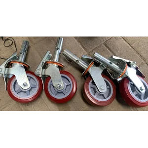 Roda Scaffolding / Steger Karet Ukuran 6" & 8" Inch Aksesoris Scaffolding