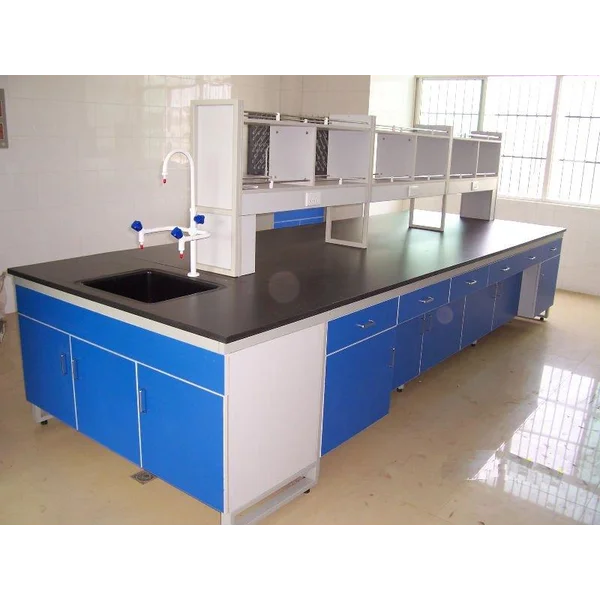 Meja Laboratorium Kimia with Sink and Rack