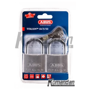 ABUS 64TI/50mm Titalium Outdoor Padlock 2 Units