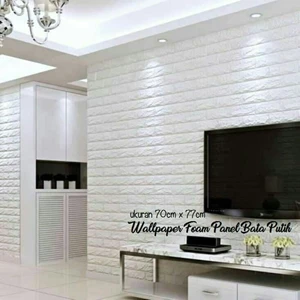 Wallpaper foam Warna putih