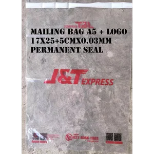 Amplop Plastik  A5 uk 17 x 25 +5 cm x 0.03mm + Logo