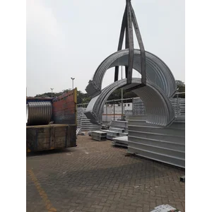 Pipa Gorong Gorong/Pipa baja bergelombang/Pipa armco/corrugated steel pipe/Nestable Flange E100
