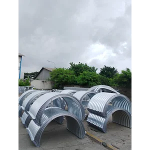 Pipa Gorong Gorong Baja Armco Galvanis Type Nestable Flange E100 Diameter 450mm hingga 2000mm