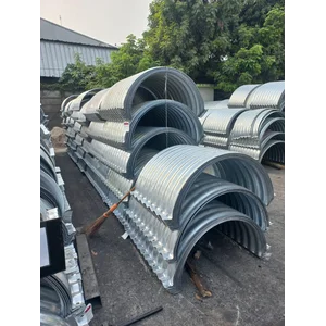 Pipa Gorong Gorong Baja Armco Galvanis Type Nestable Flange E100 Diameter 450mm hingga 2000mm
