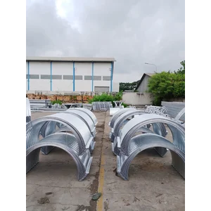 Pipa Gorong Gorong Baja Armco Galvanis Type Nestable Flange E100 Diameter 450mm hingga 2000mm