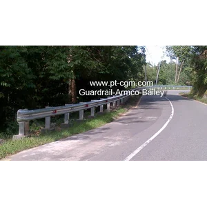 Besi Guard Rail Pagar Pembatas Pengaman Jalan Raya dan Toll/Flex Beam Guardrail Type B Tebal 4.5mm SNI Aashto