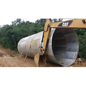 Corrugated steel pipe/Pipa baja bergelombang/Armco/Pipa Gorong Gorong Baja Galvanis type Multi Plate Pipe (MPP)