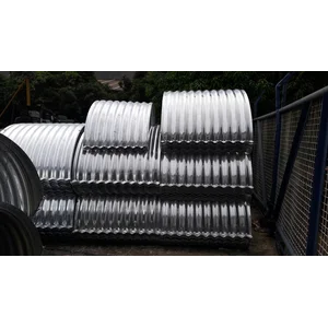 Corrugated steel pipe/Pipa baja bergelombang/Armco/Pipa Gorong Gorong Baja Galvanis type Multi Plate Pipe (MPP)
