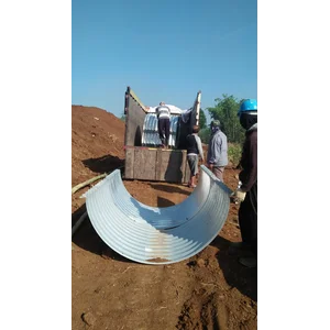 Corrugated steel pipe/Pipa baja bergelombang/Armco/Pipa Gorong Gorong Baja Galvanis type Multi Plate Pipe (MPP)