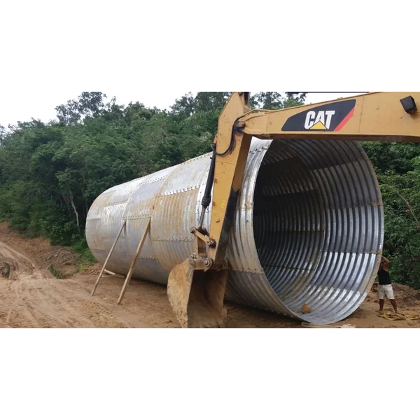 Corrugated steel pipe/Pipa baja bergelombang/Armco/Pipa Gorong Gorong Baja Galvanis type Multi Plate Pipe (MPP)