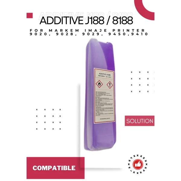 Printer Inkjet  Additive / solvent  J 188 Compatible untuk  Markem Imaje CIJ Printer type 9020 9030  9028  9029  9410  9450