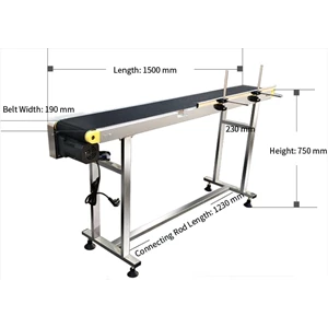 Conveyor belt table for product coding printing