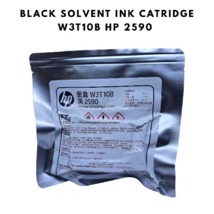 Black Solvent Ink Catridge W3T10B HP 2590