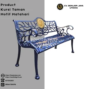 kursi taman logam tahan lama