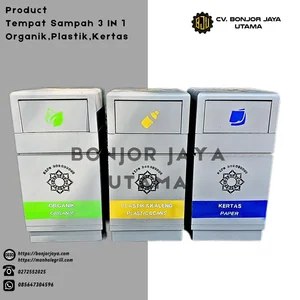 Tempat Sampah 3 IN 1 Organik Plastik Kertas