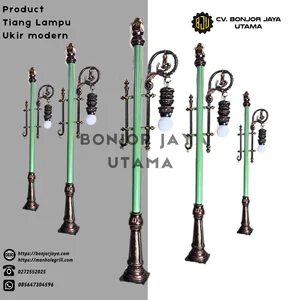 Tiang Lampu Antik Ukir MODERN