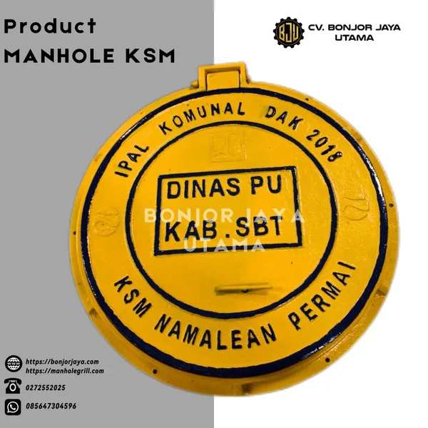 Manhole Bundar Sanitasi logam fc